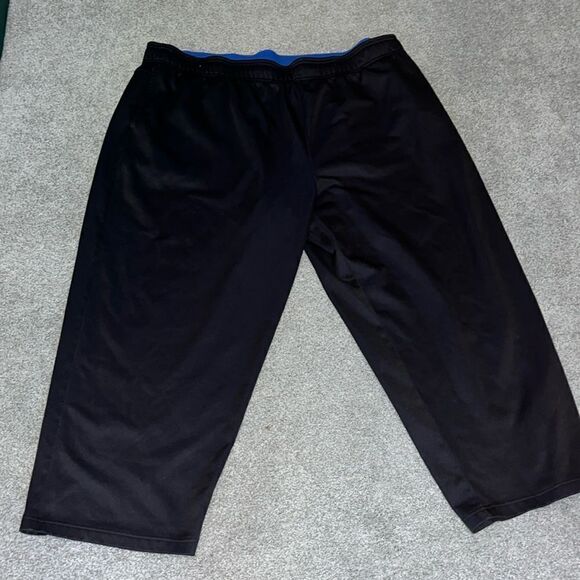 Reebok big ma  Jogger Sweatpants Black & Blue size XXXL drawstring pants - Picture 1 of 3
